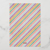 Foil Retro Rainbow Invitation d'anniversaire de l' (Verso)