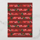 Foil Rose Frame Galentine's Day Invitation -Maroon (Verso)