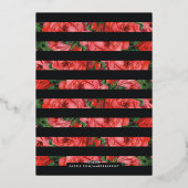 Foil Rose Frame Galentine's Day Invitation - Noir (Verso)