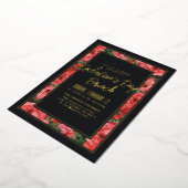 Foil Rose Frame Galentine's Day Invitation - Noir (Rotation)