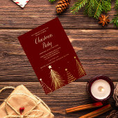 Foil sapin Noël Fête de Noël Invitation