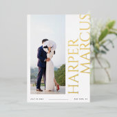 Foil Side Names Photo moderne Enregistrer la carte (Debout devant)