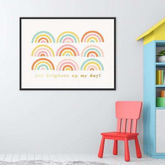 Foil Stamped Rainbows You Brighton My Day Poster