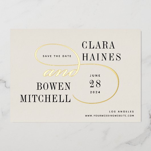 Foil Swash Enregistrer la carte de date (Recto)