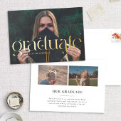 Foil Swirl Serif Faire-part de graduation photo