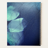 Foil Torquoise Floral Navy Blue Script Monogramme (Dos)