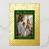 Foil Vacances modifiables Cartes de Noël Modèle (Recto)