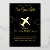 Foil Vous Voir Plus Tard Adieu Adieu Carte Invitat (Recto)