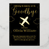 Foil Vous Voir Plus Tard Adieu Adieu Carte Invitat (Recto)