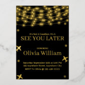 Foil Vous Voir Plus Tard Adieu Adieu Carte Invitat (Recto)