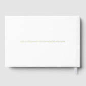 Foil White Modern Guest Book Simple Photo Elegant  (Verso)