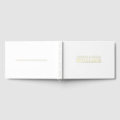 Foil White Modern Guest Book Simple Photo Elegant  (Complet)