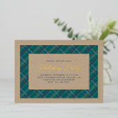 Foil Winter Plaid Fête Invitation Foil In (Debout devant)