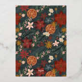 Foil Winter Spice Flat Holiday Carte photo (Verso)