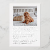 Foil Winter Wonderland Carte photo de vacances (Verso)