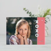 Foil XOXO Carte photo de la Saint Valentin - Bubbl (Debout devant)
