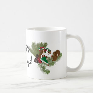 Foire de Noël et Cadeau d'écureuil donnant Mug