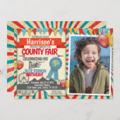 Foire du comté Invitation de fête d'anniversaire I (Devant / Derrière)