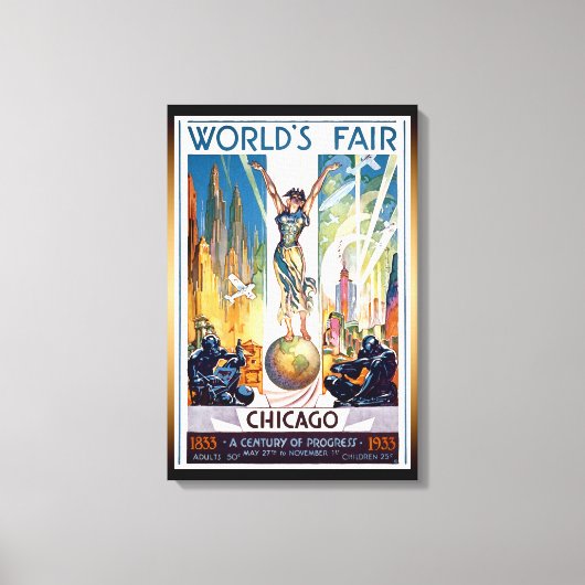 Foire Mondiale de Chicago 1933 - Art Déco Retro Vi (Recto)