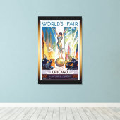 Foire Mondiale de Chicago 1933 - Art Déco Retro Vi (Insitu (Plancher de Bois))