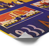 Foire mondiale de Chicago 1933 Poster vintage (Coin)