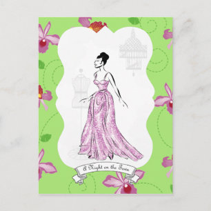 Fois à Paris Mode Illustratie Briefkaart