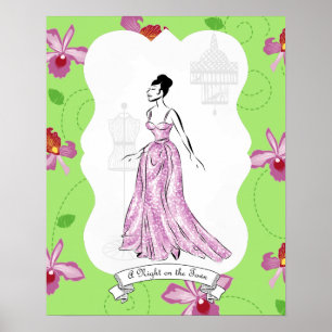 Fois à Paris Mode Illustratie Poster