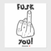 Fokbom en nepvingergrap sticker (Vel)