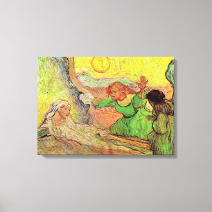 Fokken van Lazarus na Rembrandt van Gogh Canvas Afdruk