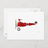 Fokker DR-1 Triplane Briefkaart (Voorkant / Achterkant)