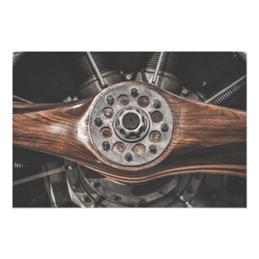 Fokker E III Eindecker WWWI Vliegtuig Propeller Foto Afdruk (Voorkant)