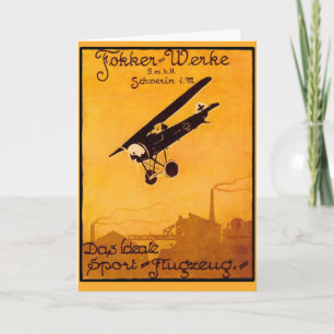 Fokker Worke Poster op Notecards Kaart