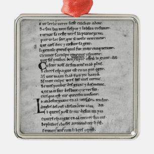 Fol.43 "Het lied van Roland" Metalen Ornament