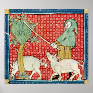 Fol.59v november: Verzamelen van accordeons Poster