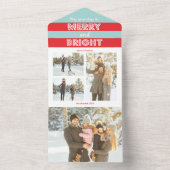 Fold-Kaarten met fijne kerst en trillingen All In One Uitnodiging (Binnen)