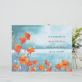 Fold Program voor Elegant Poppy Field Wedding Bi (Staand voorkant)
