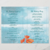 Fold Program voor Elegant Poppy Field Wedding Bi (Achterkant)