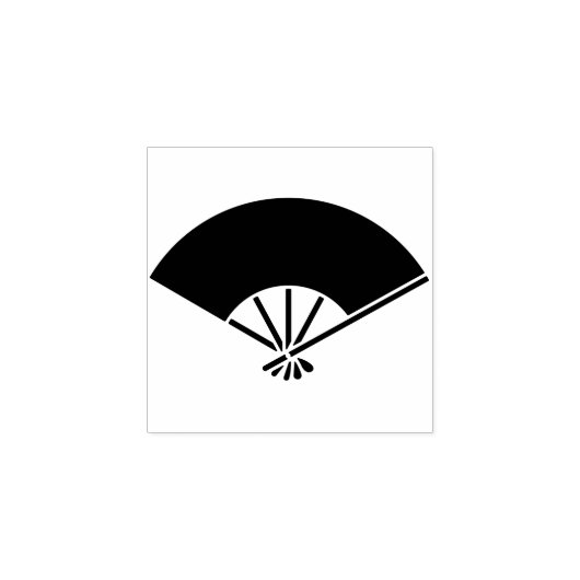 Foldable fan with five frames / 五本骨扇 	rubberstempel (Afrduk)