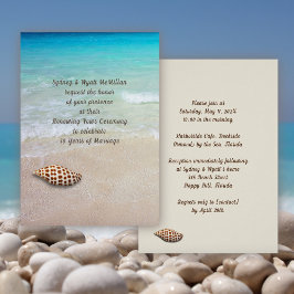 Folded Beach Ceremony Invitation Kaart
