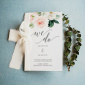 Folded Blush Floral Wedding Program Booklet Flyer