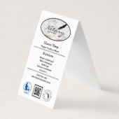 Folded Business Card Visitekaartjes (Achterkant)