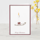 Folded Christmas Greeting Card (candle) Kaart (Gele Bloem)