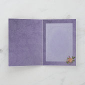 Folded Damask Rozen Paars 15th Jubileum Kaart (Binnen)