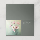 Folded Floral Wedding Place Holder (Buitenkant ongevouwen)