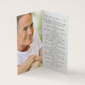 Folded Full Photo Memorial Prayer Kaart Visitekaartjes (Binnen)