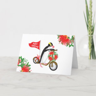 Folded Greeting Card 'Christmas Scooter' Feestdagen Kaart