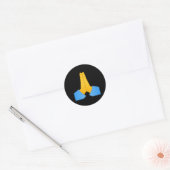 Folded Hands Emoji Ronde Sticker (Envelop)