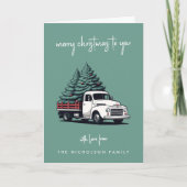 Folded Holiday Card | Christmas Delivery Truck Feestdagen Kaart (Voorkant)