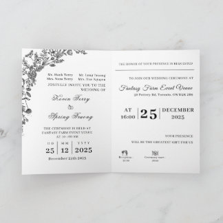 Folded Invitation "We are getting Married" Set Kaart