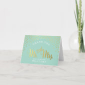 FOLDED MERCI mini spot confetti or mint (Devant)